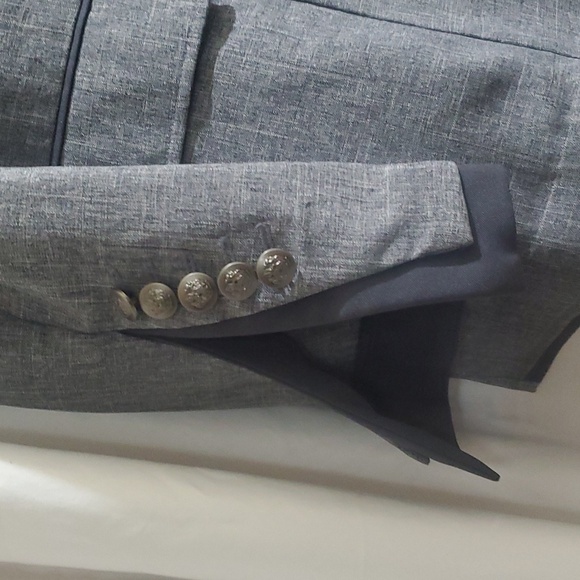 ALLISON WOOD SHAWL LAPEL PLEATED BACK BLAZER JACKET - Picture 3 of 8